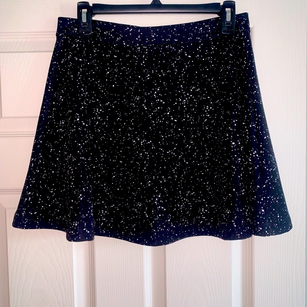 Black and white skater skirt - circle skirt - size medium